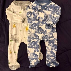 Set of 2 Burt's Bees Baby Organic Cotton Footies